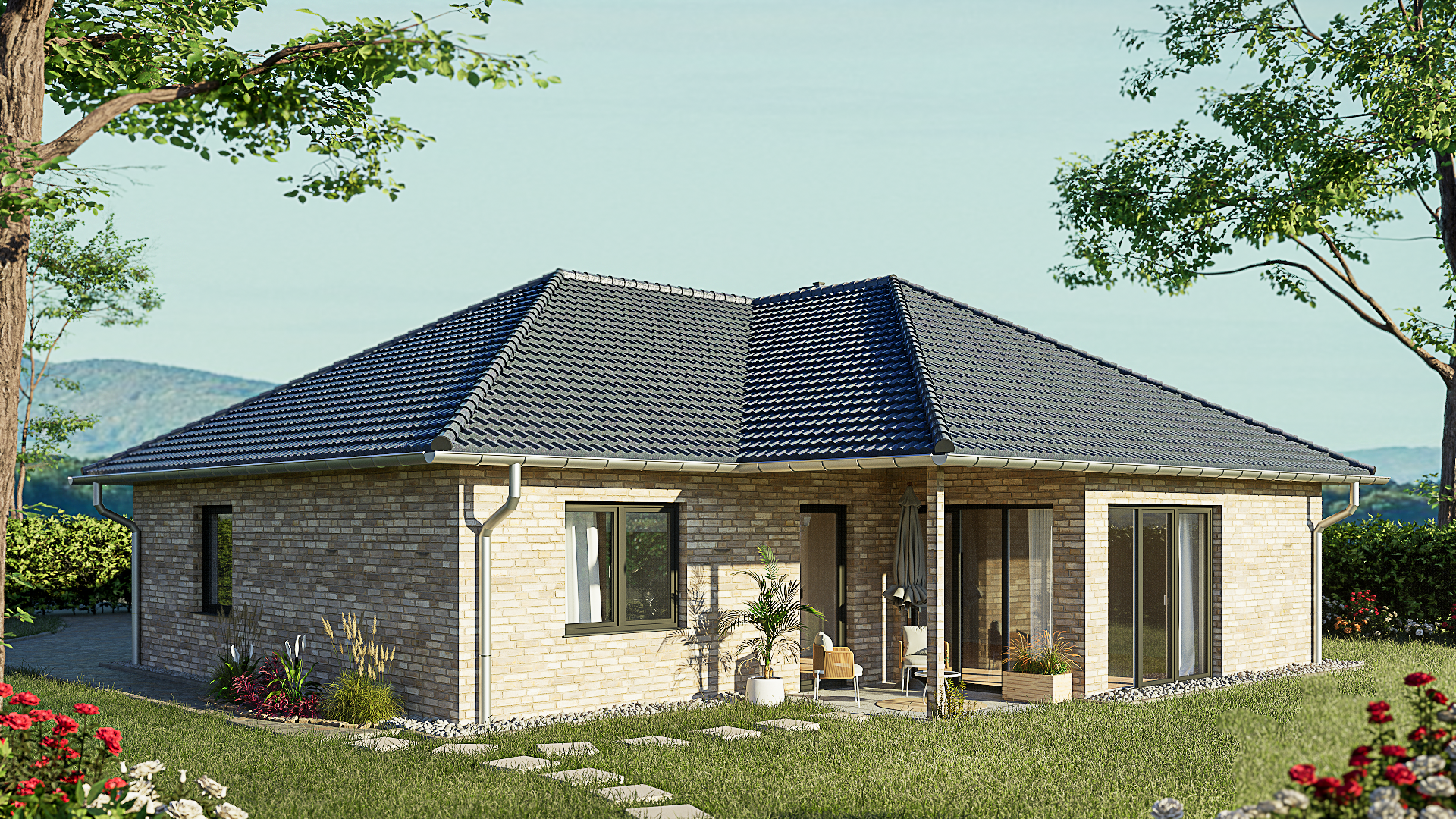 Bungalow hinten